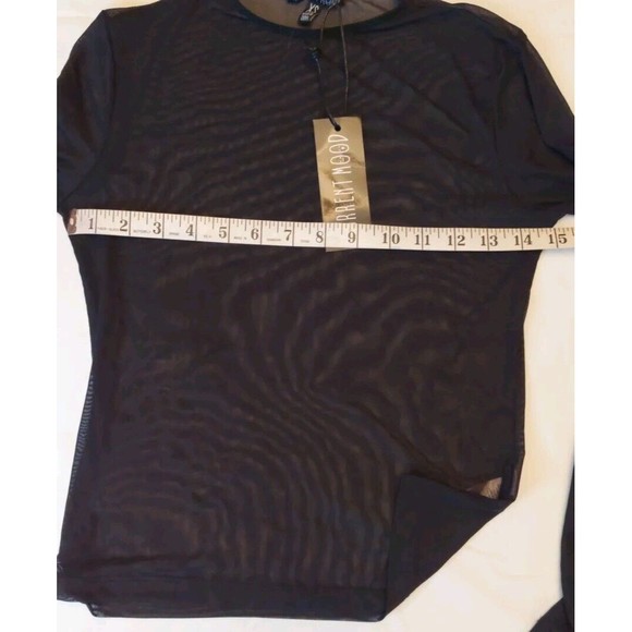 Current Mood Dolls Kill Sheer Long Sleeve Top XS NWT - Picture 3 of 5
